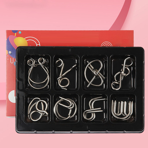 8 cái/bộ Kim Loại Montessori Câu Đố Dây Tâm Não Câu Đố Trẻ Em Người Lớn Trò Chơi Tương Tác Reliever Đồ Chơi Giáo Dục - Product Image 4