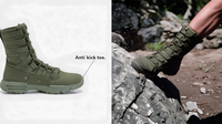 Bottes de randonnée d'hiver pour hommes, résistantes au sable, camouflage désertique, bottes de sécurité avec embout en acier, bottes de randonnée légères en cuir