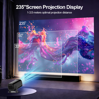 Proyector Portátil 2 en 1, Consola de Juegos Retro, Decodificación Android 8K, 200 ANSI Lúmenes, WiFi6, 180 °   Proyector H723 para Cine en Casa y Videojuegos