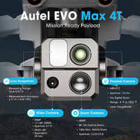 Drone Autel Robotics EVO Max 4T avec batterie thermique universelle, quadricoptère longue portée Altar 4T, caméra commerciale 8K, plastique et aluminium