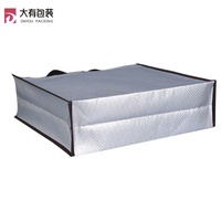 Sac fourre-tout non tissé laminé personnalisé Usine Film laser argenté Style métallique cousu étanche pour le shopping