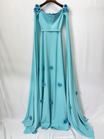 Robe de bal sirène longue noire A12627 avec strass, taille naturelle respirante, robe de soirée