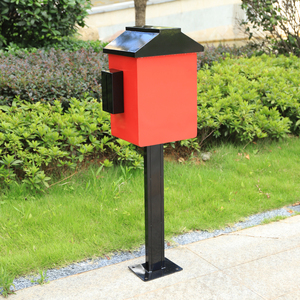 Kim Loại Con Chó Chất Thải Xử lý Trạm Bin Ngoài Trời <span class=keywords><strong>Pet</strong></span> Thùng Rác Có Thể Thùng Rác Bin Với Lật Nắp Cho Vật Nuôi - Product Image 2