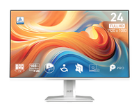 Moniteur MSI PRO MP243W E14 24 pouces FHD IPS blanc 144Hz 1ms TÜV Eye Care VESA Mount HDMI DP pour PC de bureau