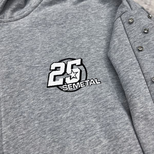 420 Gsm Heavyweight Pull À Capuche Personnalisé Coton Designer Zipper À Capuche Surdimensionné Strass Épais Zip Up Hoodie Fabricants - Product Image 4