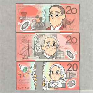 Dinero Falso de Polímero Personalizado de AUD 20, 50 y <span class=keywords><strong>100</strong></span>, Tamaño Real, Efecto Mate, Entretenimiento Moderno para Diwali, Graduación, Halloween, Bodas - Product Image 5