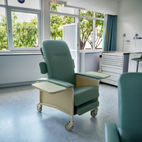 Fauteuil de phlébotomie inclinable bariatrique Fauteuil médical inclinable pour patients handicapés à l'hôpital Fauteuil d'hémodialyse sanguine inclinable pour personnes âgées