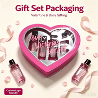 Boîte cadeau en carton rigide écologique personnalisée avec fenêtre transparente, emballage de luxe pour parfum, pour les cadeaux de la Saint-Valentin (personnalisé)