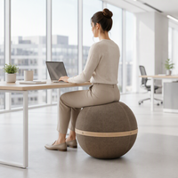 Chaise-ballon de yoga ergonomique personnalisable avec logo couleur pour le bien-être des employés – Cadeau premium pour l'exercice et le fitness (vente en gros)