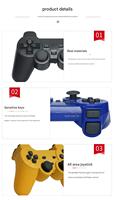 Controlador de juegos inalámbrico de 2,4G, receptor USB, joystick de doble balancín para Mini PC, portátil, accesorios de juegos