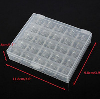 25 pièces/boîte, boîte à canettes transparente, canettes en plastique, haute qualité, portable, simple, accessoires pour machine à coudre domestique, ensemble de rangement