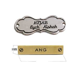 <span class=keywords><strong>Plaque</strong></span> métallique souvenir personnalisée avec logo imprimé, en laiton, style nautique européen, pour sacs à main et lettres <span class=keywords><strong>de</strong></span> vêtements - Product Image 1