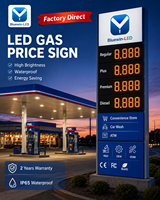Panneau d'affichage numérique LED pour prix du carburant extérieur, affichage numérique des prix pour stations-service, fournisseur