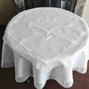 Manteles Individuales Redondos Hechos a Mano <span class=keywords><strong>con</strong></span> Encaje para <span class=keywords><strong>Mesa</strong></span> <span class=keywords><strong>de</strong></span> Cocina - Product Image 6