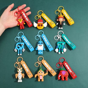 Nouveau design 2026 Porte-clés poupée en PVC mignonne en forme de maison de jeu pour sac à dos, clés de voiture de couple, cadeaux à suspendre - Product Image 5