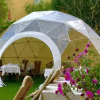Personnalisable 6M Extérieur Igloo Dôme Géodésique Hôtel Glamping Maison Tente Double Couches Tissu Pour 7M 8M Resorts Jardins Salons