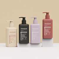Bouteille pompe à lotion de haute qualité 300 ml, bouteilles de shampooing et d'après-shampooing en plastique HDPE écologiques uniques, luxueuses