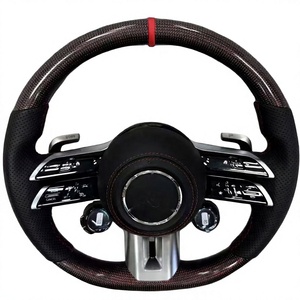 Volante Usado de Fibra de Carbono con Cuero Perforado OLED para SL GLA35 GLA45 GLB180 OE 205C63 con 6 Meses de Garantía - Product Image 1