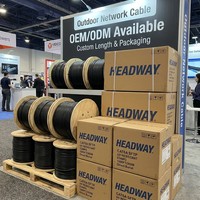 Câble Ethernet Cat5e extérieur 24AWG en cuivre massif, résistant à l'eau et aux UV, noir, câble réseau LAN PE, 305m en vrac