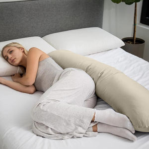 Oblong Throw Pillow Memory Foam Filled Medium Firmness Solid Color <b>For</b> Living Room Bedroom - Product Image 3