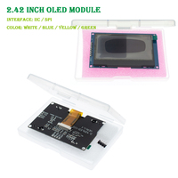 Módulo de Pantalla AMOLED de 2.4" 2.42 Pulgadas 128x64 con Interfaz Serial IIC I2C Blanco/Azul/Amarillo SSD1309 12864 de 4 Pines para R3 C51