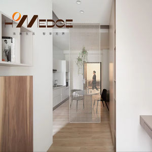 Gabinete de partición de entrada de madera maciza Diseño de puerta opuesta Gabinete de pantalla de sala de estar moderno Muebles ecológicos impermeables - Product Image 1