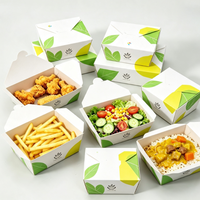 Boîtes d'emballage jetables en papier kraft pour salades, personnalisables avec logo, pour vente en gros, conteneurs alimentaires en papier pour livraison de repas à emporter et bento