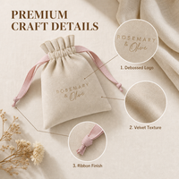 Pochette en velours personnalisée avec impression sérigraphique, sac cadeau de luxe en velours pour bijoux et bougies