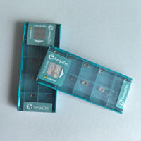 AXMT060204R-EM Taegutec Asli Buatan China, Pisau Bubut CNC Eksternal, Sisipan Tungsten Carbide dengan Lapisan CVD, Model HRC45-60