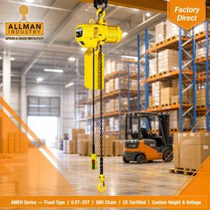 Paranco Elettrico a Catena ALLMAN da 0,5, 1 e 3 Tonnellate, Certificato CE, Grado di Lavoro <span class=keywords><strong>M4</strong></span>, 400V, Alta Prestazione per Sollevamento Industriale - Product Image 1