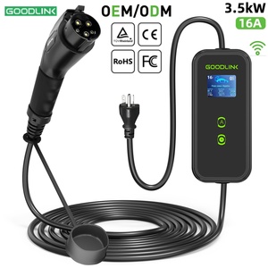3.5kW 6-20 สำหรับใช้ในครัวเรือน ไฟฟ้ากระแสสลับ สหรัฐอเมริกา แคนาดา ญี่ปุ่น ประเภทที่ 1 (SAE J1772) แบบพกพา ผู้ผลิต - Product Image 1