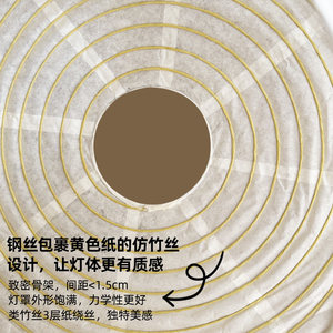 Paper Lantern Round Chandelier Led <b>Light</b> Source Switch Control For Living Room Bedroom Home Decor - Product Image 4