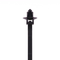 Attaches de câble d'arbre de Noël Sapin noir Zip Tie Mount Push Mount Cable Harness Restraint for Cars Remorques Engine Bay Wire
