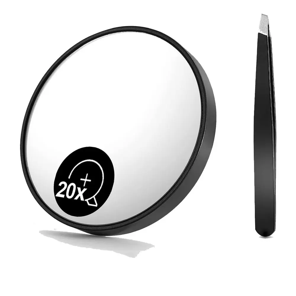 10x 20x Magnifying Glass HD Convenient Makeup Mirror Suction Cup 30x Small Mirror Portable Acne Squeezer Mirror