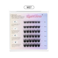 Extensions de cils auto-adhésives faites à la main sans colle, ensembles de faux cils faciles à utiliser à la maison
