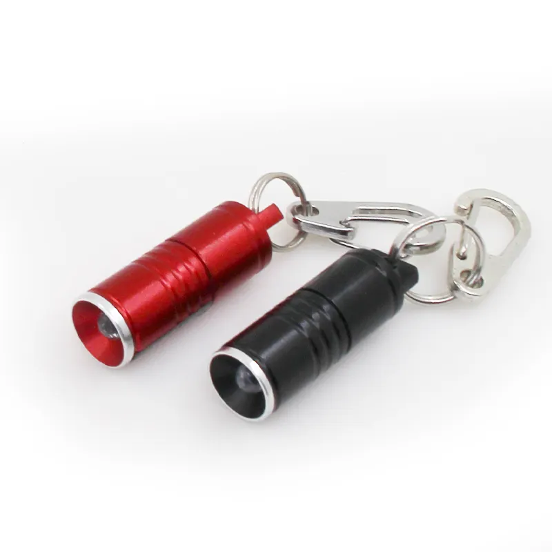 Factory Price Mini 20lm 4 x AG3 / LR41 button cells Mini Portable LED Aluminum Small keychain flashlight led