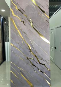 Pvc đá cẩm thạch Bảng điều chỉnh 2025 thiết kế mới mạ vàng đá cẩm thạch UV lớp phủ Tấm UV - Product Image 5