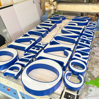 Enseigne en lettres 3D LED rétroéclairées en acrylique étanche pour enseignes extérieures personnalisées de magasins et entreprises