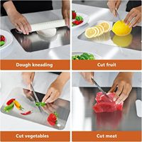 Groothandel dubbelzijdig titanium snijplank voor keuken, groenten, vlees, fruit, deeg, brood, metaal, roestvrij staal, hakblok