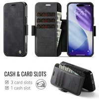 Étui portefeuille magnétique CaseMe pour iPhone 17 Pro Max, coque à rabat en PU premium avec protection RFID pour iPhone 17 Pro Max