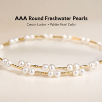 Bracelet de mariée vintage romantique plaqué or 18 carats, motif géométrique, perles d'eau douce, lustre crème uniforme, cadeau de mariage