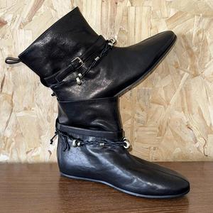 Botas de vaquera occidentales de tacón bajo con punta redonda y aumento de altura, estilo vanguardista coreano, novedad 2025 para mujer - Product Image 1