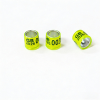 Bague de patte d'oiseau 2026 multicolore pour pigeon de course, avec inscription, en plastique réutilisable, toutes saisons