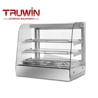 Réchauffeur d'affichage en verre à 3 couches de 72 pouces en acier inoxydable Durable isolé Patty Snacks Frit Chicken KFC Gas Warm Food Servant