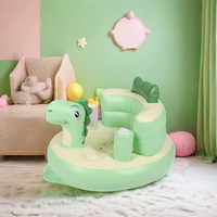 Meilleure vente d'usine, chaise d'apprentissage pliante en PVC de conception de dessin animé populaire pour bébé, surface facile à nettoyer pour le salon