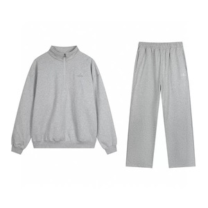 Conjunto de Sudadera con Capucha y Pantalones Deportivos de Alta Calidad, 100% Algodón, Unisex, Estilo Urbano, con Letras Bordadas - Product Image 1