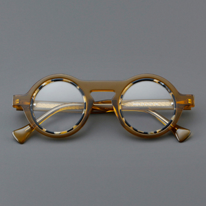 Monturas de <span class=keywords><strong>gafas</strong></span> de marca de diseñador para <span class=keywords><strong>hombre</strong></span>, <span class=keywords><strong>gafas</strong></span> <span class=keywords><strong>graduadas</strong></span> de lectura óptica de acetato bloqueado de Color de círculo pequeño a la <span class=keywords><strong>moda</strong></span> para <span class=keywords><strong>hombre</strong></span> - Product Image 5
