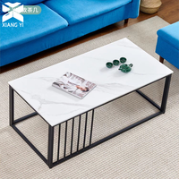 Table basse moderne minimaliste en dalles de pierre convertible, avec taille personnalisée pour salon et bureau à domicile