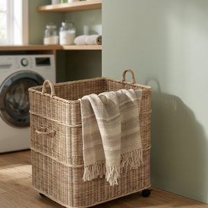 Cesta de Bambú Multifuncional Tejida a Mano con Asa, Ecológica, para Almacenamiento de Alimentos en Restaurantes, Picnics y Cocinas - Product Image 4