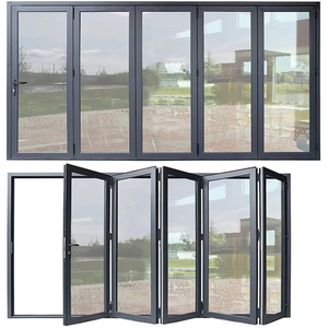 Portes pliantes en verre entièrement en aluminium, disponibles en version manuelle ou électrique, offrant une large vue et un cadre ultra-fin - Product Image 5
